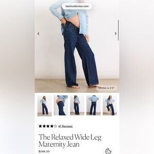 Hatch Relaxed Wide Leg Maternity Jean Sz 29